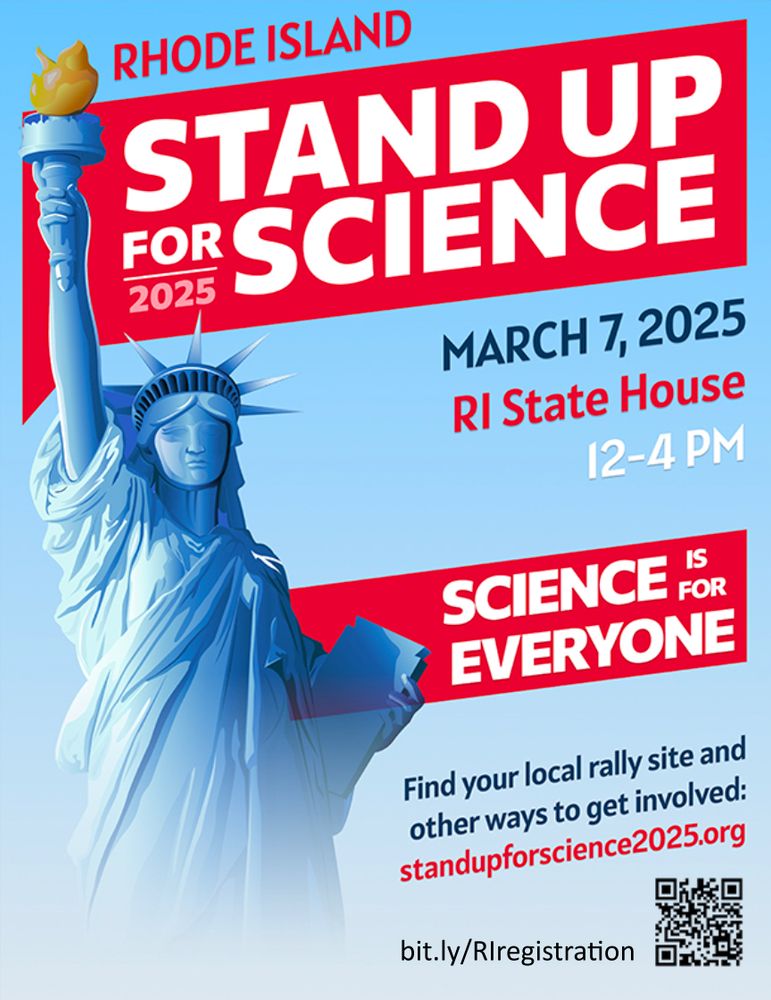 poster for stand up for science RI rally on 3/7 from 12-4. bit.ly/RIregistration