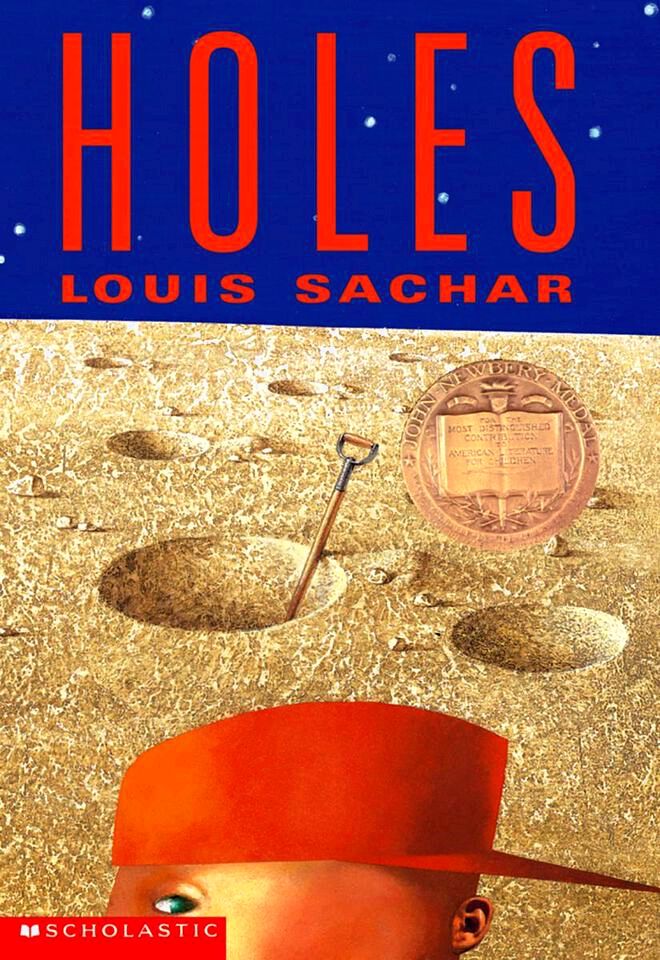 Book cover of HOLES by Louis Sachar 