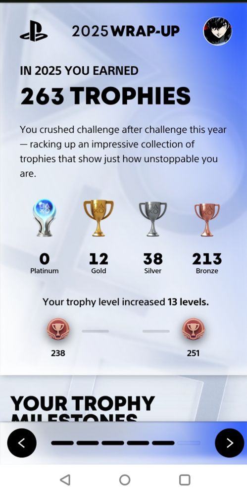 PlayStation wrap up trophies