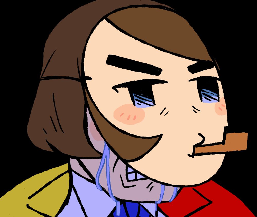 Kraaienvlaai masks the pain by quite literally wearing a mask. Luckily, his mask knows how to smoke too.