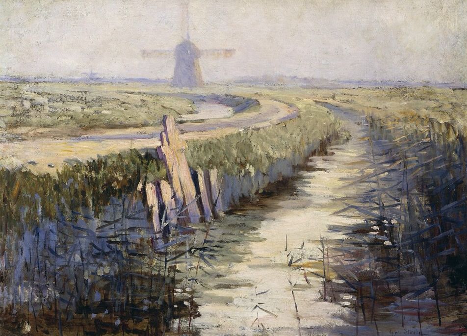 Anna Huntington Stanley, cuadro Road by a canal