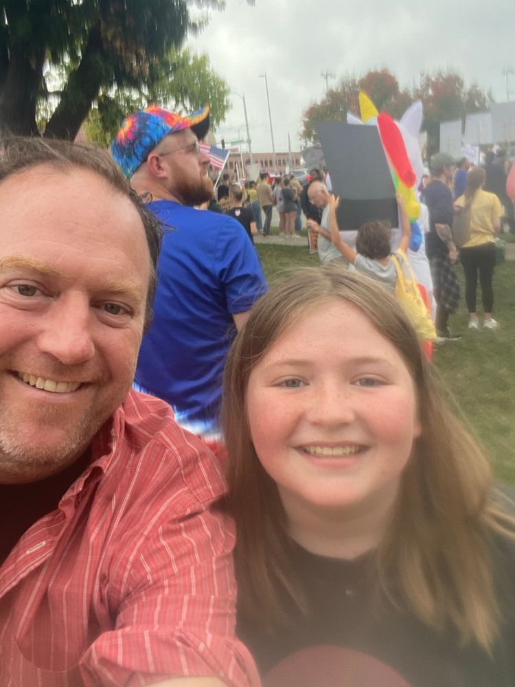 Me and my kid at no oings rally kansas city