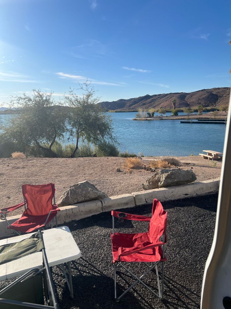 After spending many a winter in the cold northern Midwest, this is the view today from my retirement camper. Colorado River, southern Arizona.  
