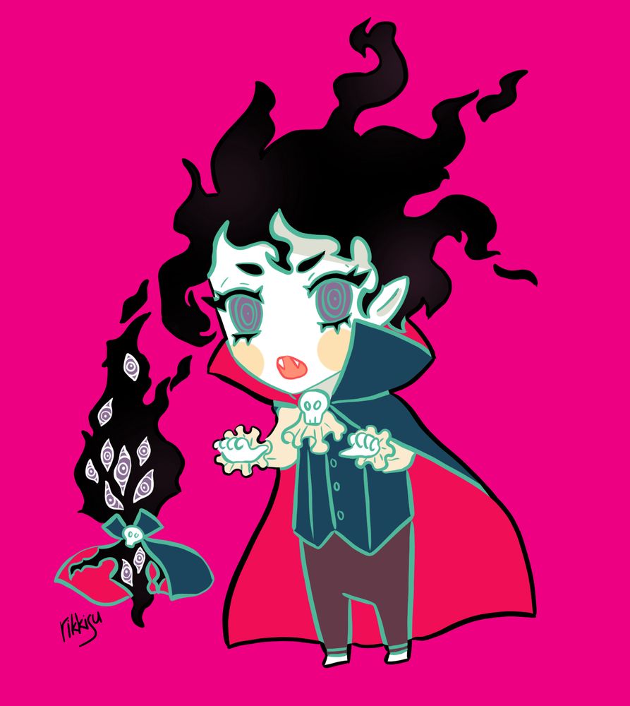 My oc Chira in a vampire Halloween costume