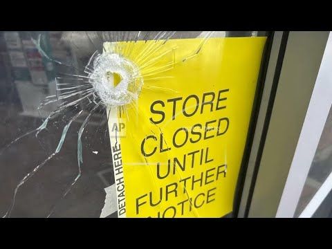 Bullet holes visible at Atlanta pharmacy across the street from the CDC after shooting on Friday