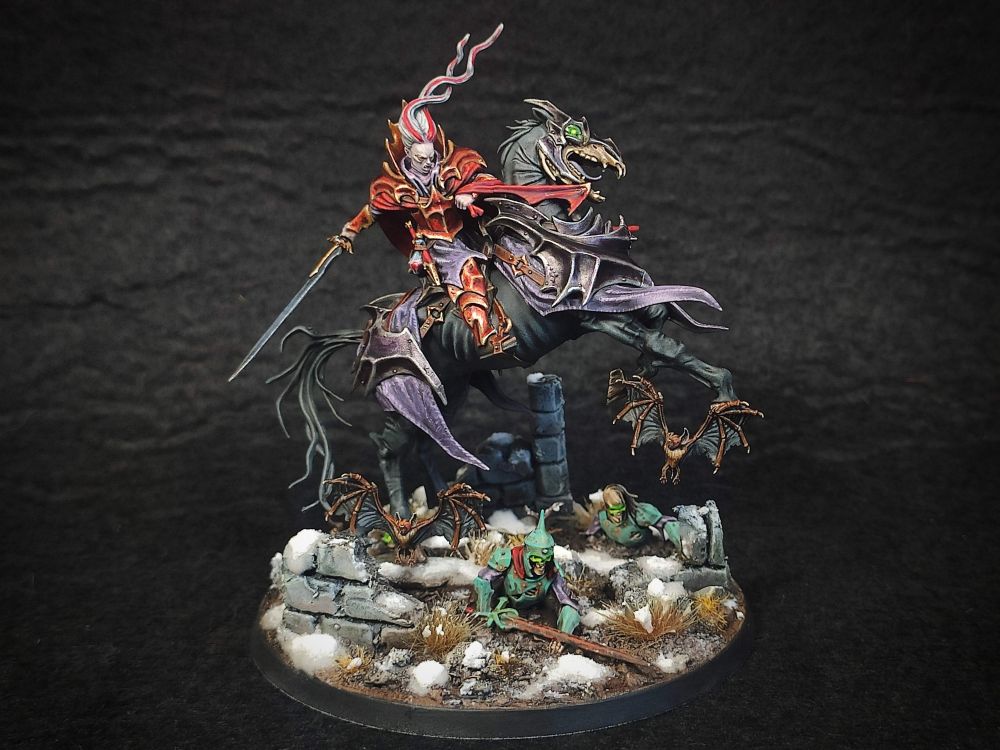 Vampire lord on nightmare steed. 