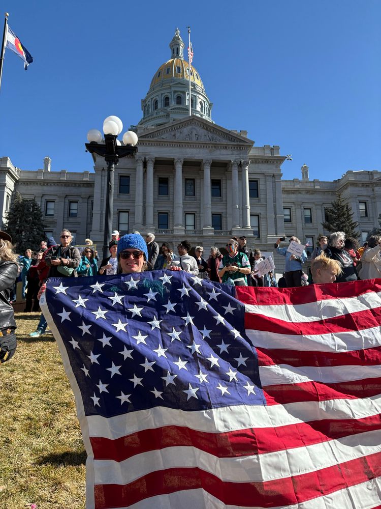 American Flag at the Protest