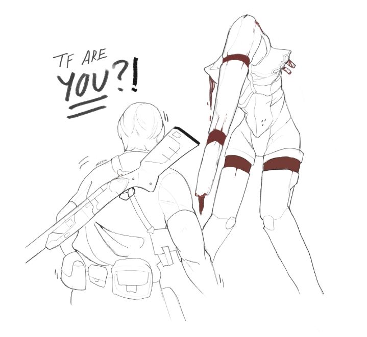 Leon politely asking the snorf a question.