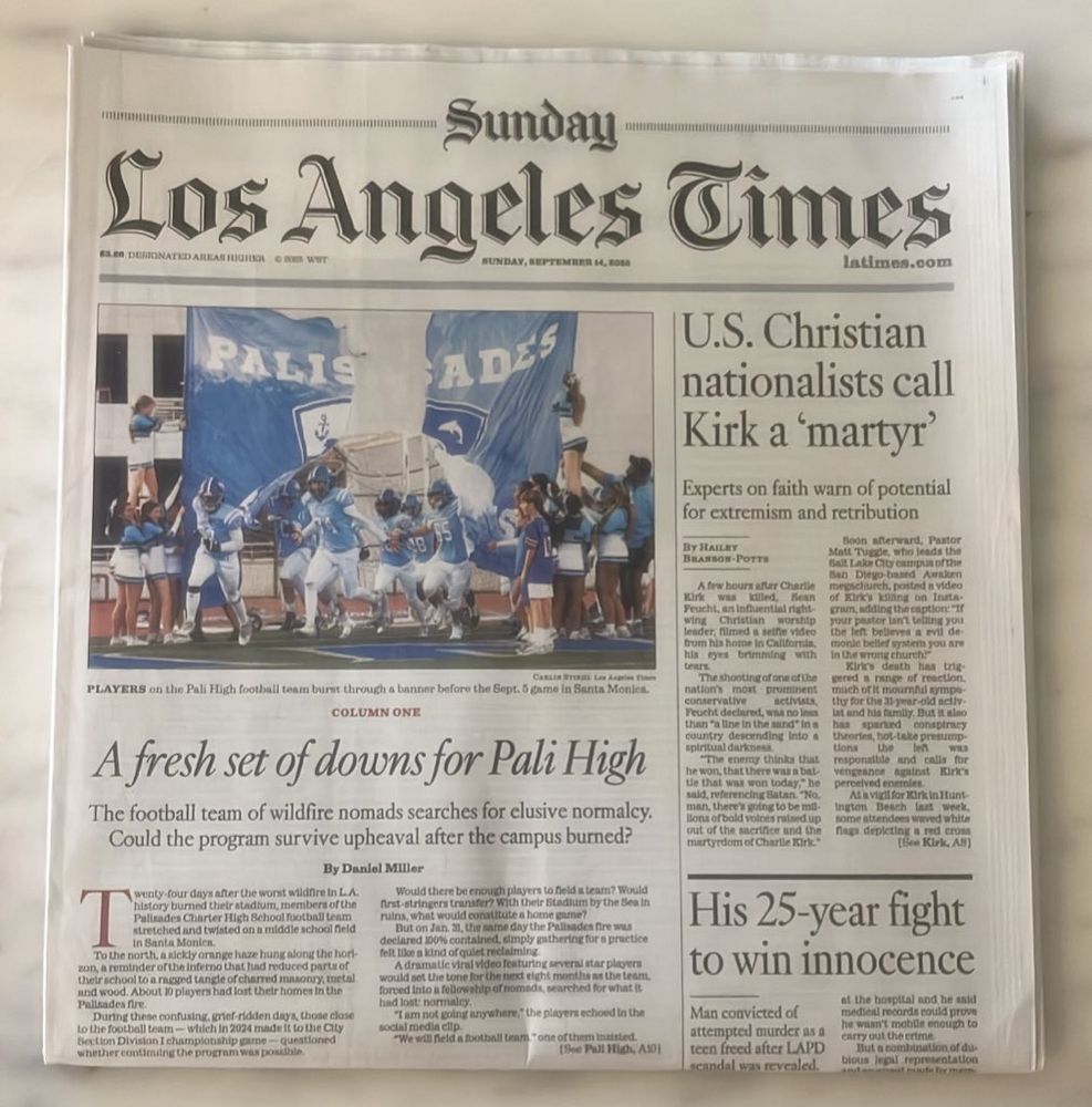 An image of the L.A. Times newspaper. 