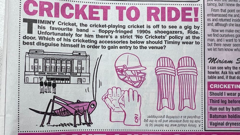 Timiny cricket the cricket-playing cricket cartoon