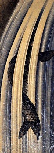 Carp leaping up a cascade