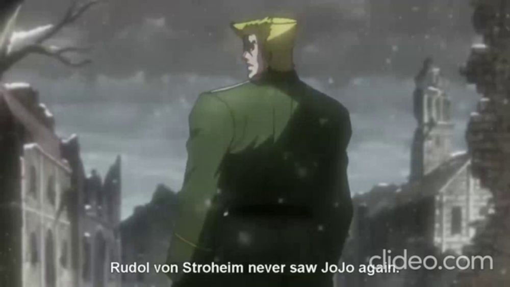 rudolf von stroheim never saw jojo again written on the bottom of a video