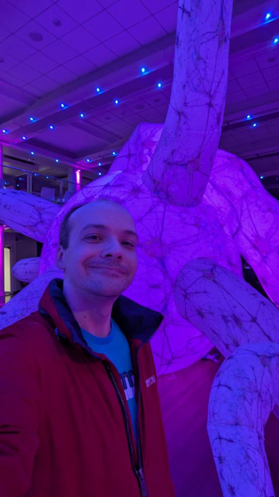 Me in front of a big, inflatable synapse.