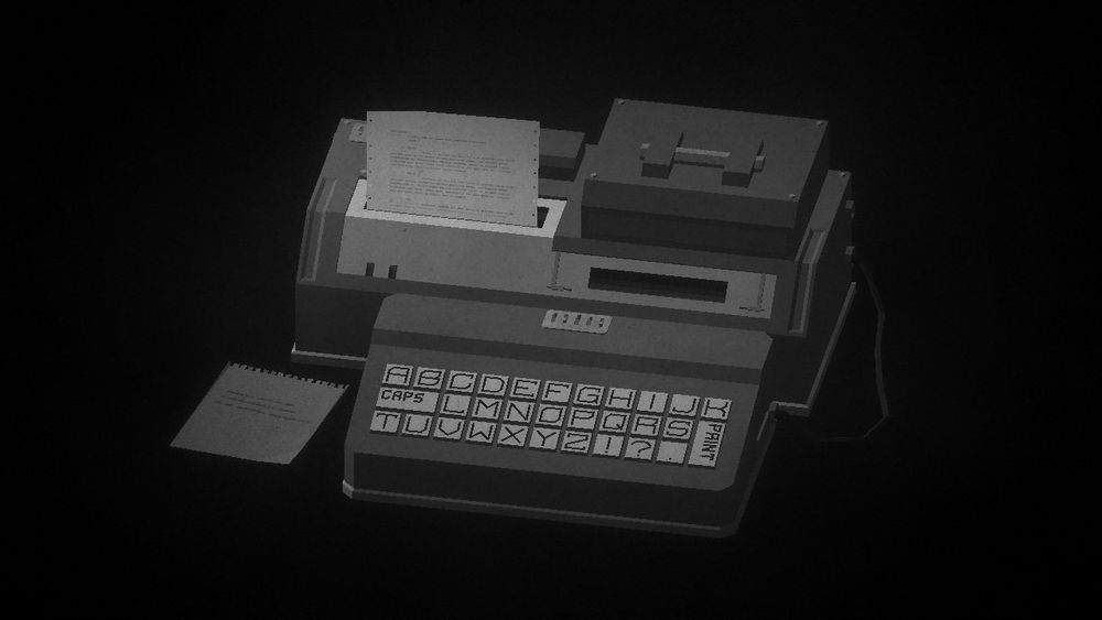 Lotelei and the Laser Eyes, Screenshot of fax-style printer;