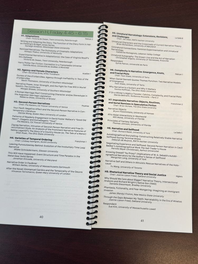 Interior of conference program.