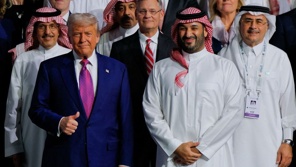 Two murderous perverts known as Donald Trump and Mohammed Bin Salmon