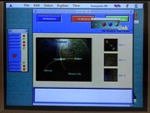 Screenshot of a computer screen from the episode showing where the demon might spread?