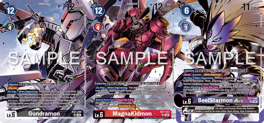 A panorama of the "3 musketeers" digimon archetype