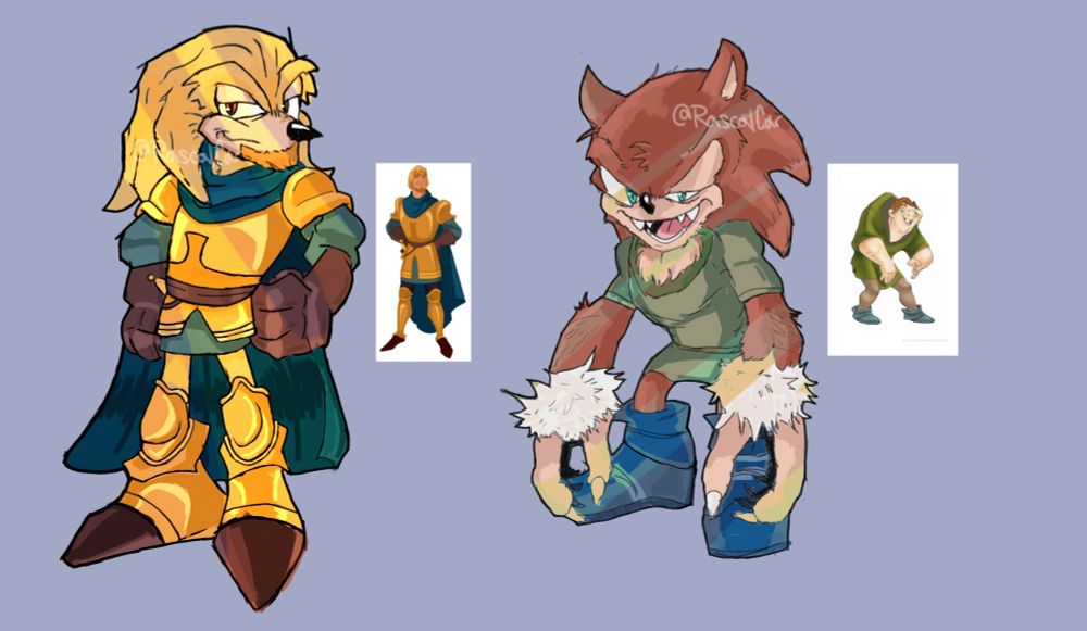 Pheobus is an echidna and Quasimodo a werehog 👀