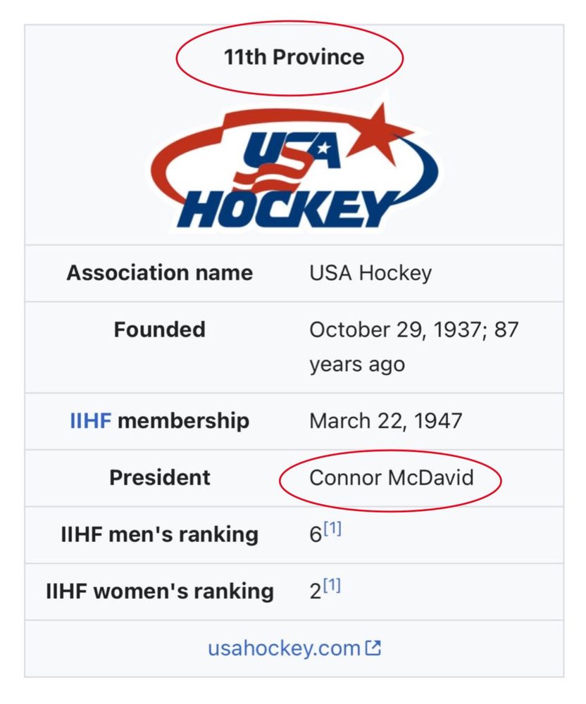 McDavid, the President of USA hockey