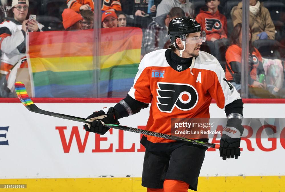 Konecny with pride tape