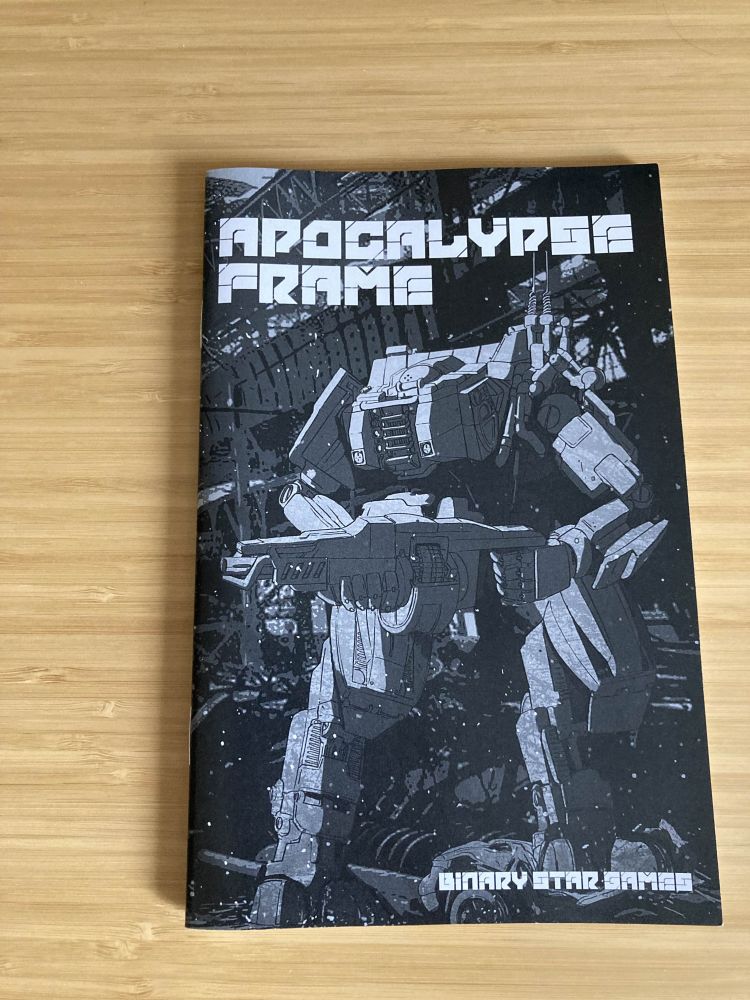 The front of a softback APOCALYPSE FRAME.