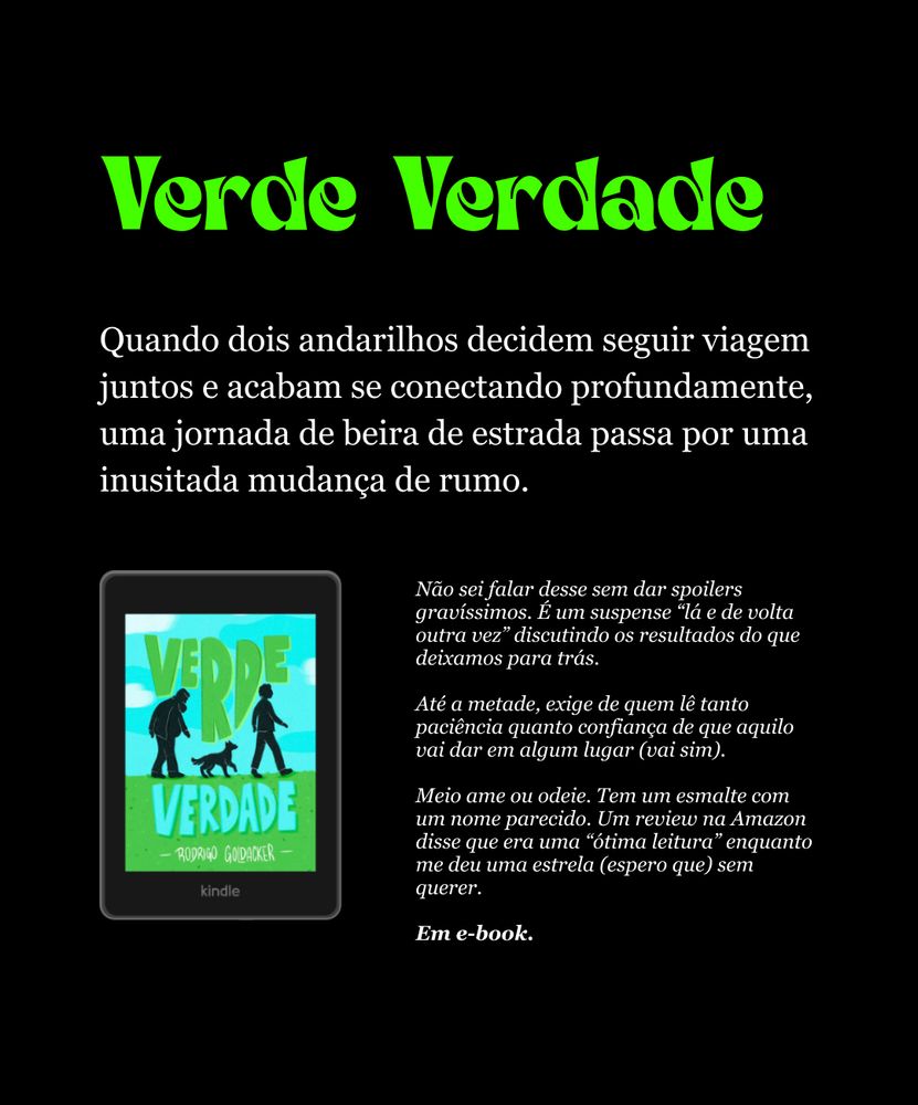 Capa de e-book com ilustração de dois andarilhos e um cachorro em fundo azul com grama.