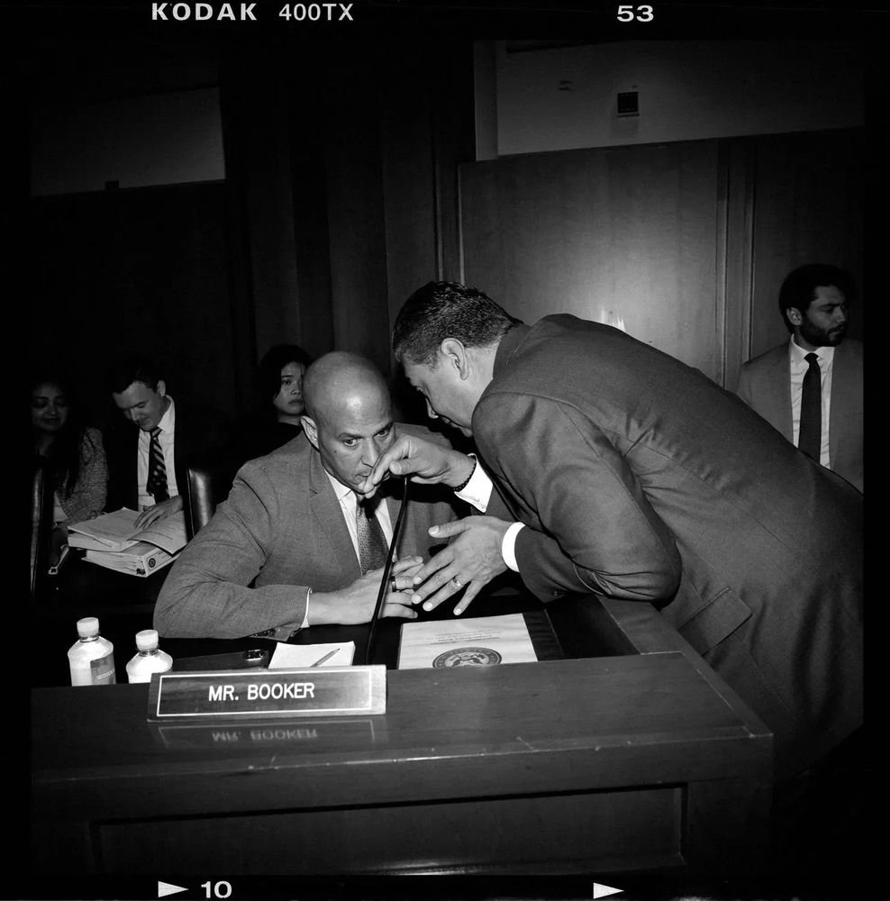 Senator Cory Booker (D-N.J.) at a hearing of the U.S. Senate Committee on the Judiciary. Capitol Hill in Washington, D.C. Image by Louie Palu. United States, 2024.
