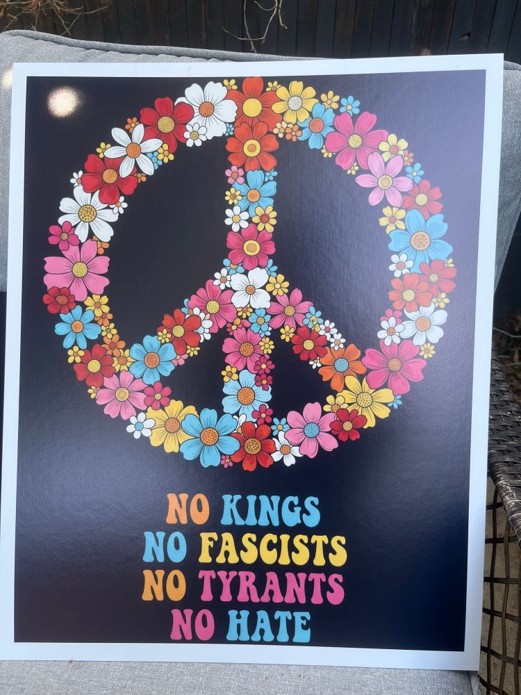 No kings
No fascists
No tyrants
No hate