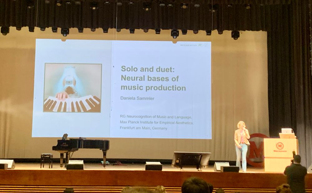 Dr. Daniela Sammler presenting at ICMPC18 in São Paulo 