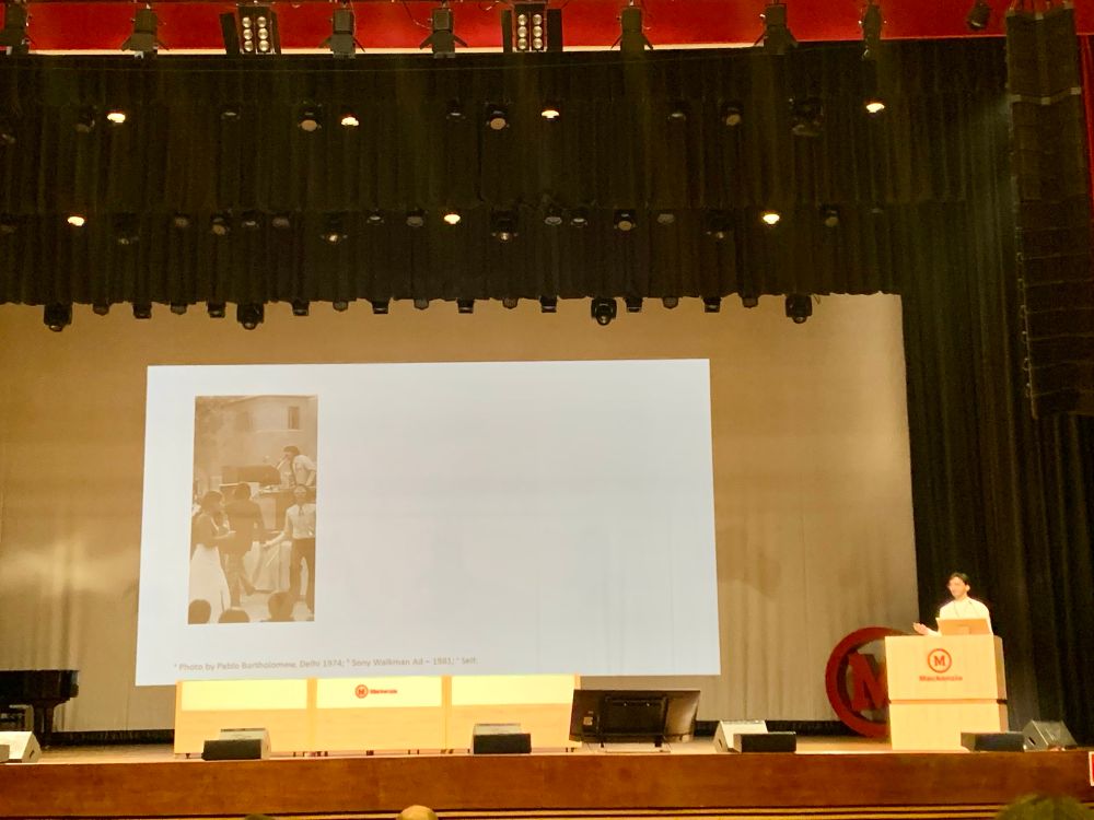Lalit Mohan presenting in São Paulo 