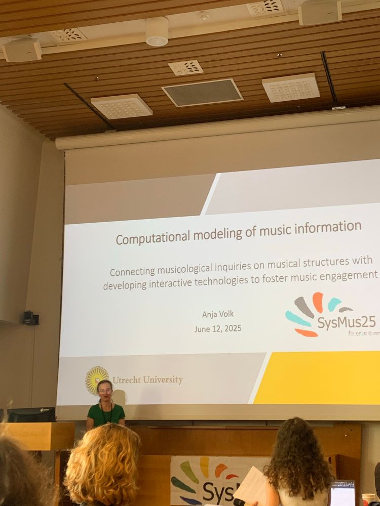 Prof. Anja Volk presenting at sysmus25