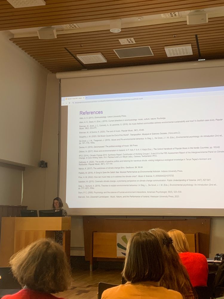 Prof. Nicola Dibben giving the first keynote of sysmus25 