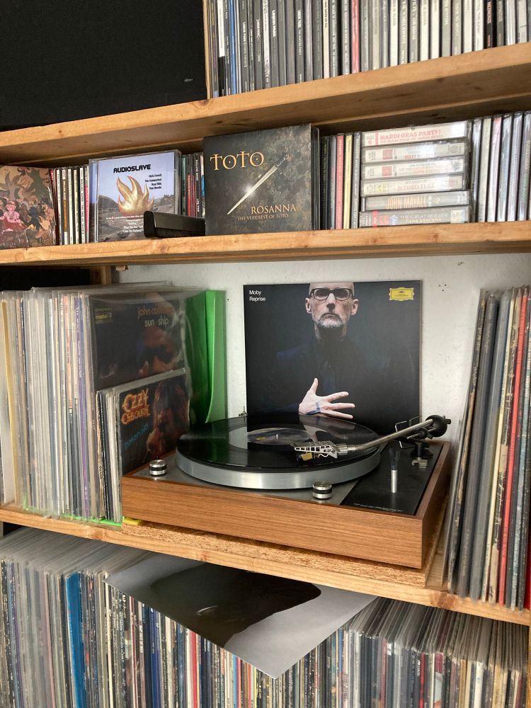 Moby – Reprise album playing on the record player.