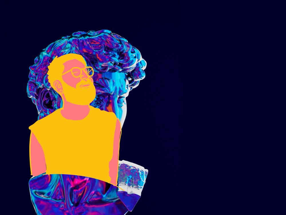 Line work overlaying on a photo 