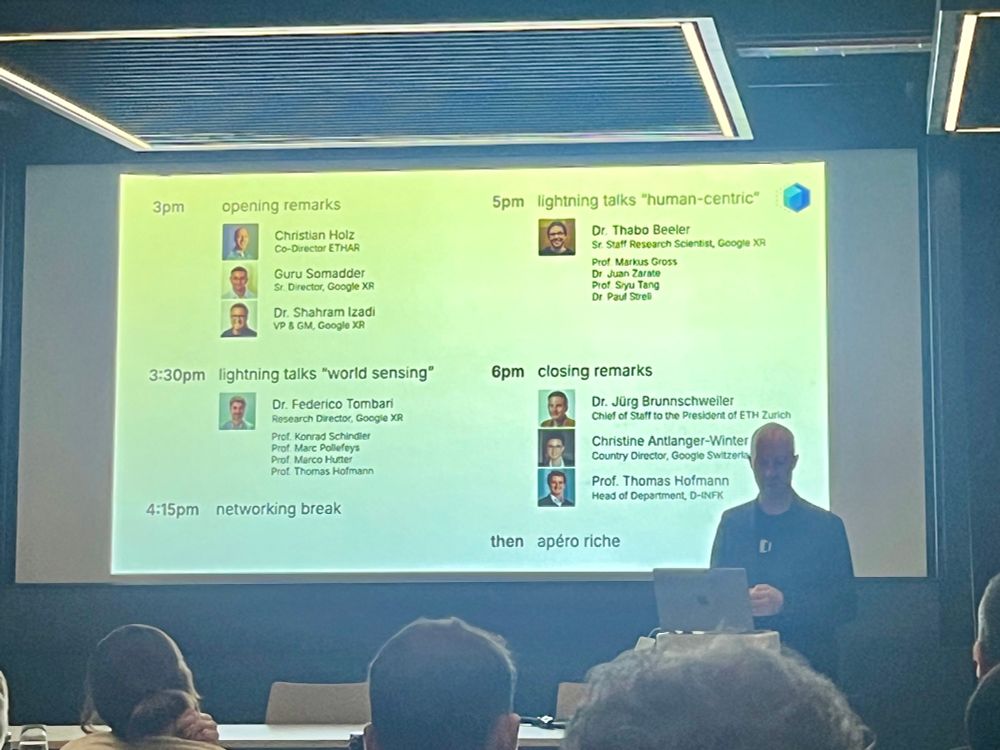 Prominent speakers from ETH and Google. 