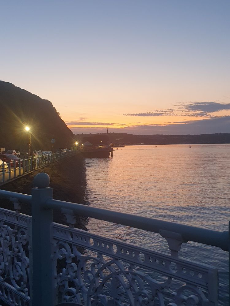 Sunset in Mumbles, Swansea The sea is peaceful and calm