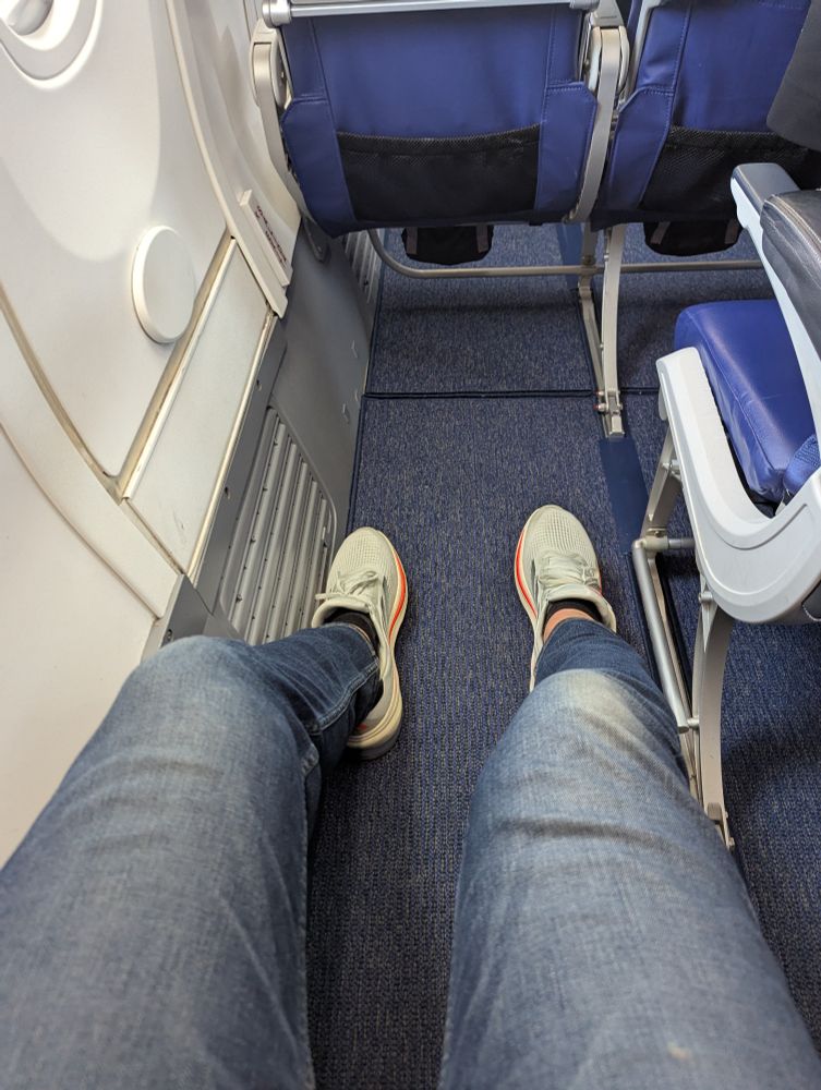 Your boy did it again! Same picture but I'm wearing different pants because it's a different day and a different flight but I still have tons of leg room.
