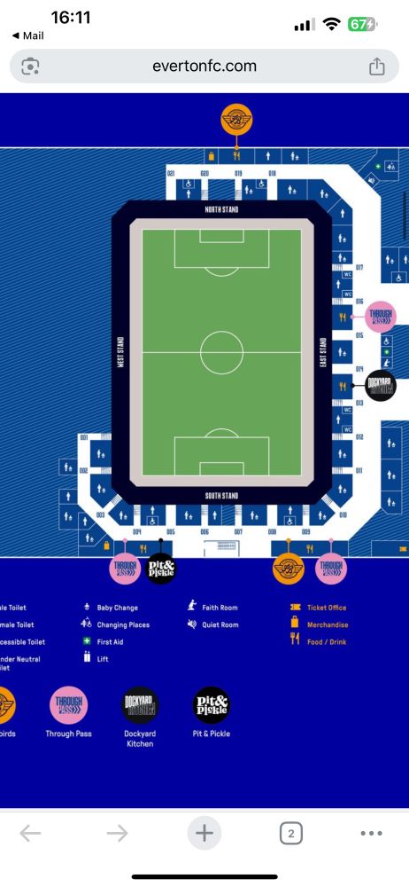Map of the hill Dickinson stadium level 1 map