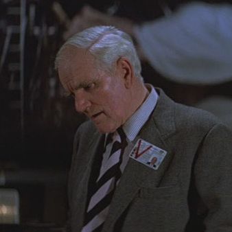 Q, suggesting Bond is attempting re-entry, in 'Moonraker'.