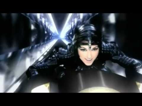 Shania Twain in the future riding future vehicles