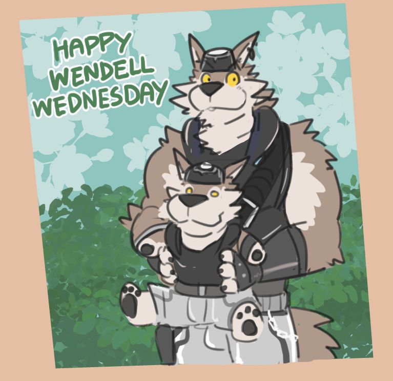 Wendell holding a plushie of version of himself