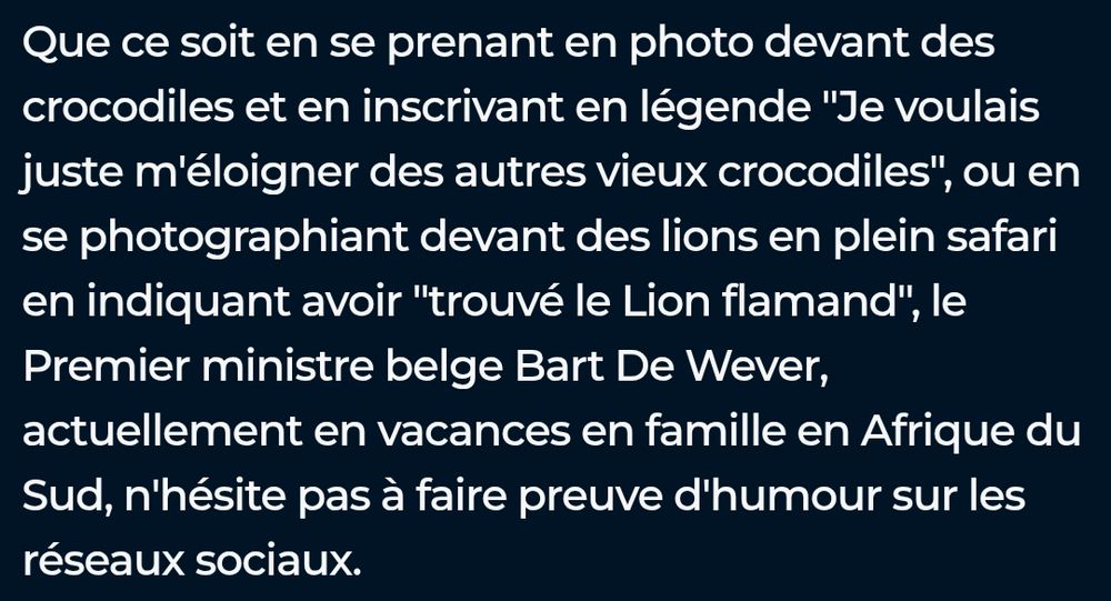 Article de la rtbf concernant l'humour du premier ministre 