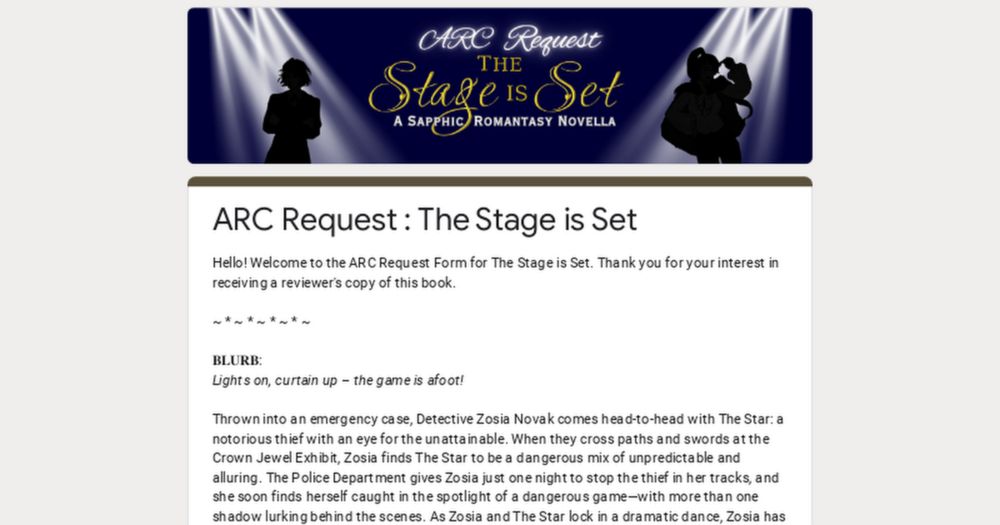 ARC Request : The Stage is Set