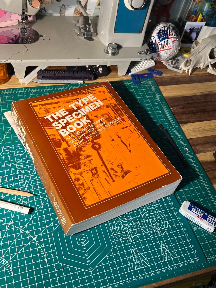 The Type Specimen Book
544 different typefaces with over 3000 sizes shown in complete alphabets