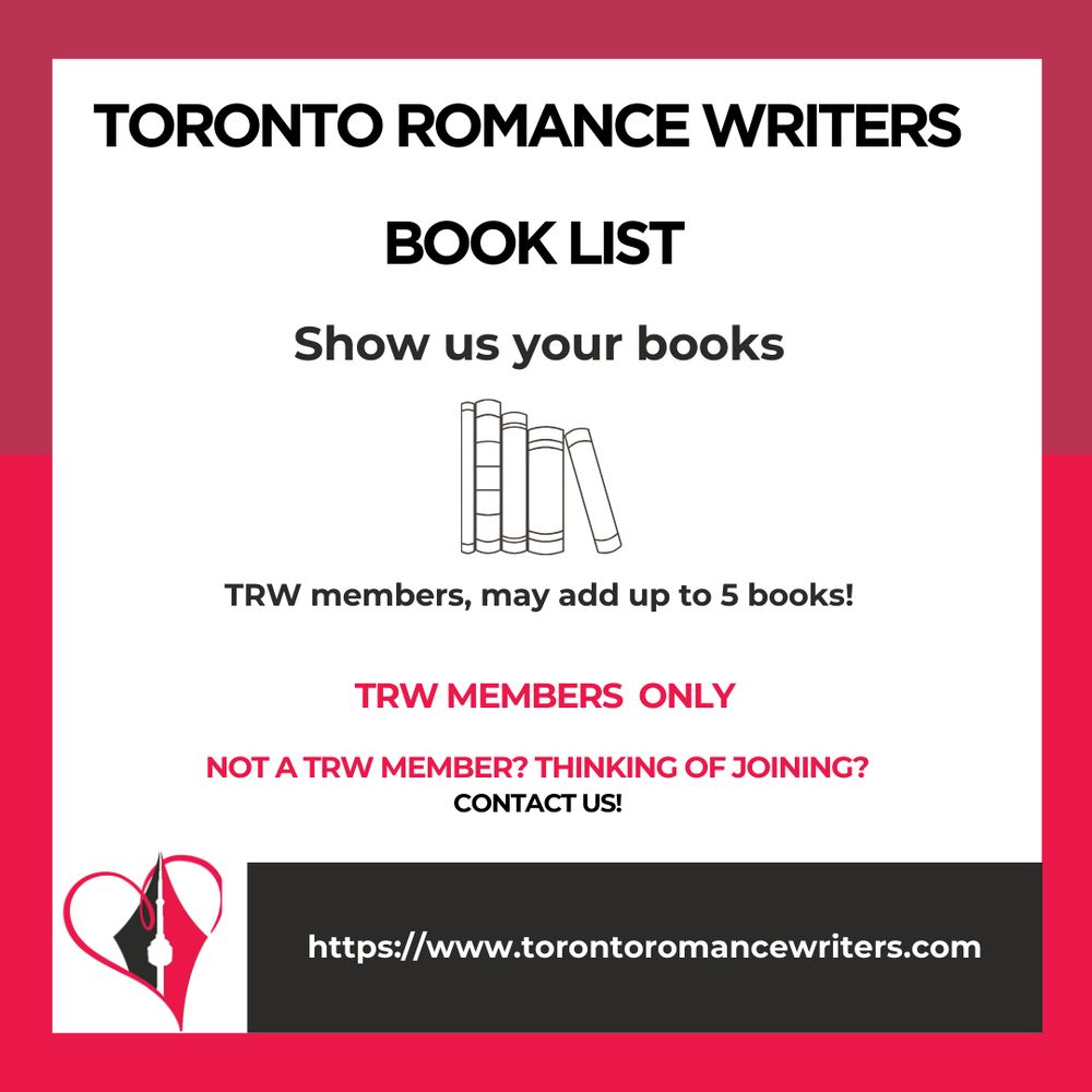 White square surrounded by a border consisting of two different shades of red.

In side the square is the following. At the top in black text are the words Toronto Romance Writers. Yearbook

Under that in black text are the words: Introduce yourself to and 
get to know your fellow TRW members
 Followed by a clip art image of a yearbook in shades of grey and red.

Under that the following in red text the following appears: TRW Members Only. Not a TRW Member? Thinking of joining? Contact us!

At the bottom of the image is the TRW logo and their website in white text in a black background: https://www.torontoromancewriters.com