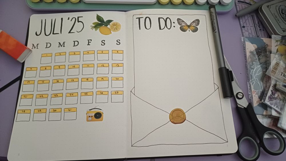 juli übersicht, kalender und to do liste
