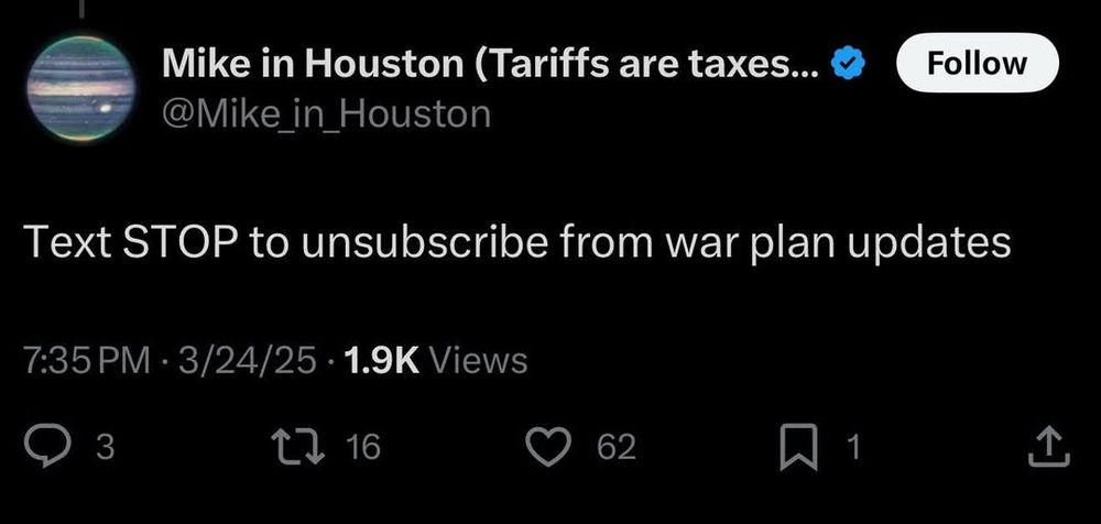 Screenshot of a tweet mocking the criminal incompetence of Trump and his cabinet.