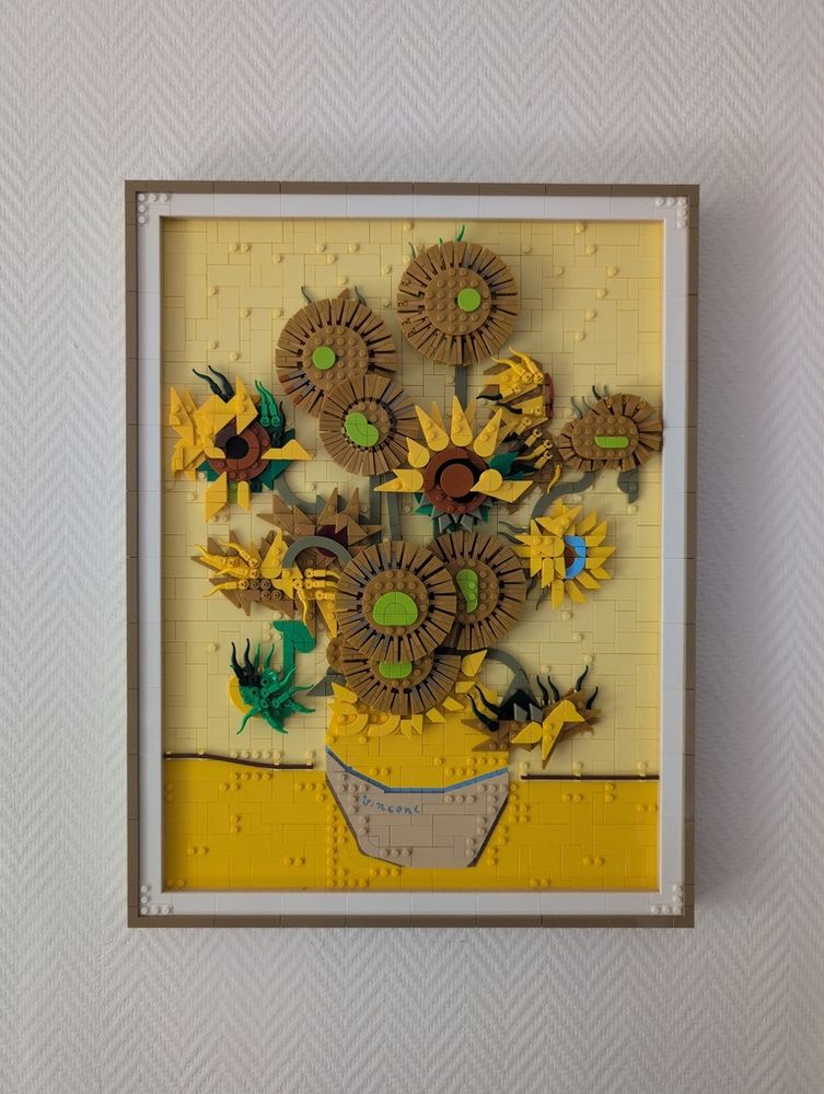 Vincent van Gogh painting in lego.