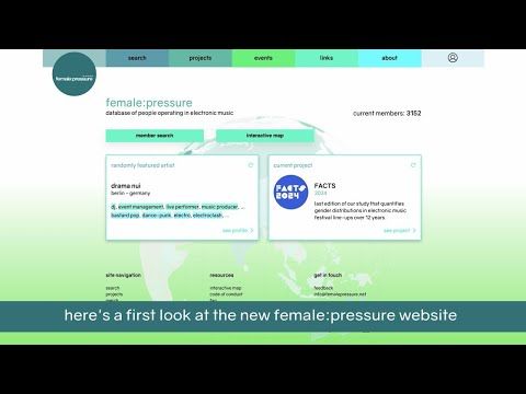 female:pressure website relaunch demo 1